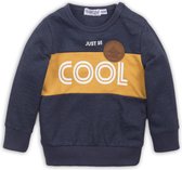 Dirkje - Baby sweater - Navy melee + ochre - Mannen - Maat 68