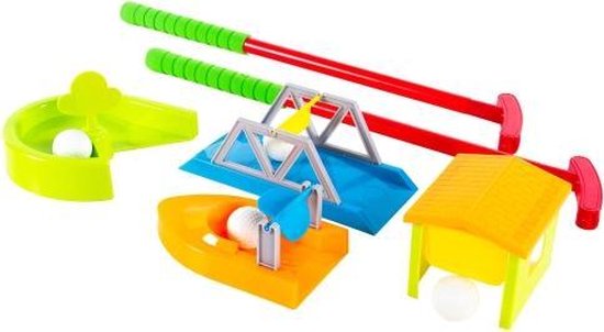 Midgetgolf Set voor Kinderen - Imaginarium - Mini Golf met 4 Obstakels - 10-Delig Minigolf