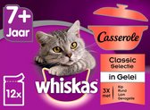 Whiskas 7+ Senior Casserole Katten Natvoer - Classic selectie in Gelei - 48 x 85 gram