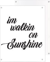 Tuinposter | Quote - Walking on Sunshine | 40 x 50 cm | PosterGuru
