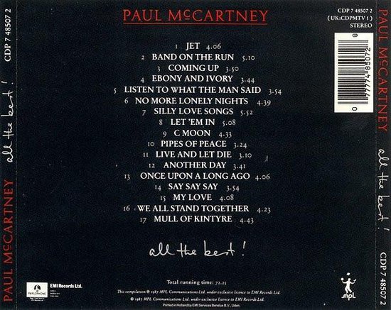 Paul Mccartney - All The Best