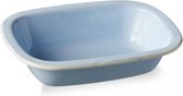 Emaille Ovenschaal TIFANNY VINTAGE - Pastelblauw - 19.5 x 14 x 4.5 cm