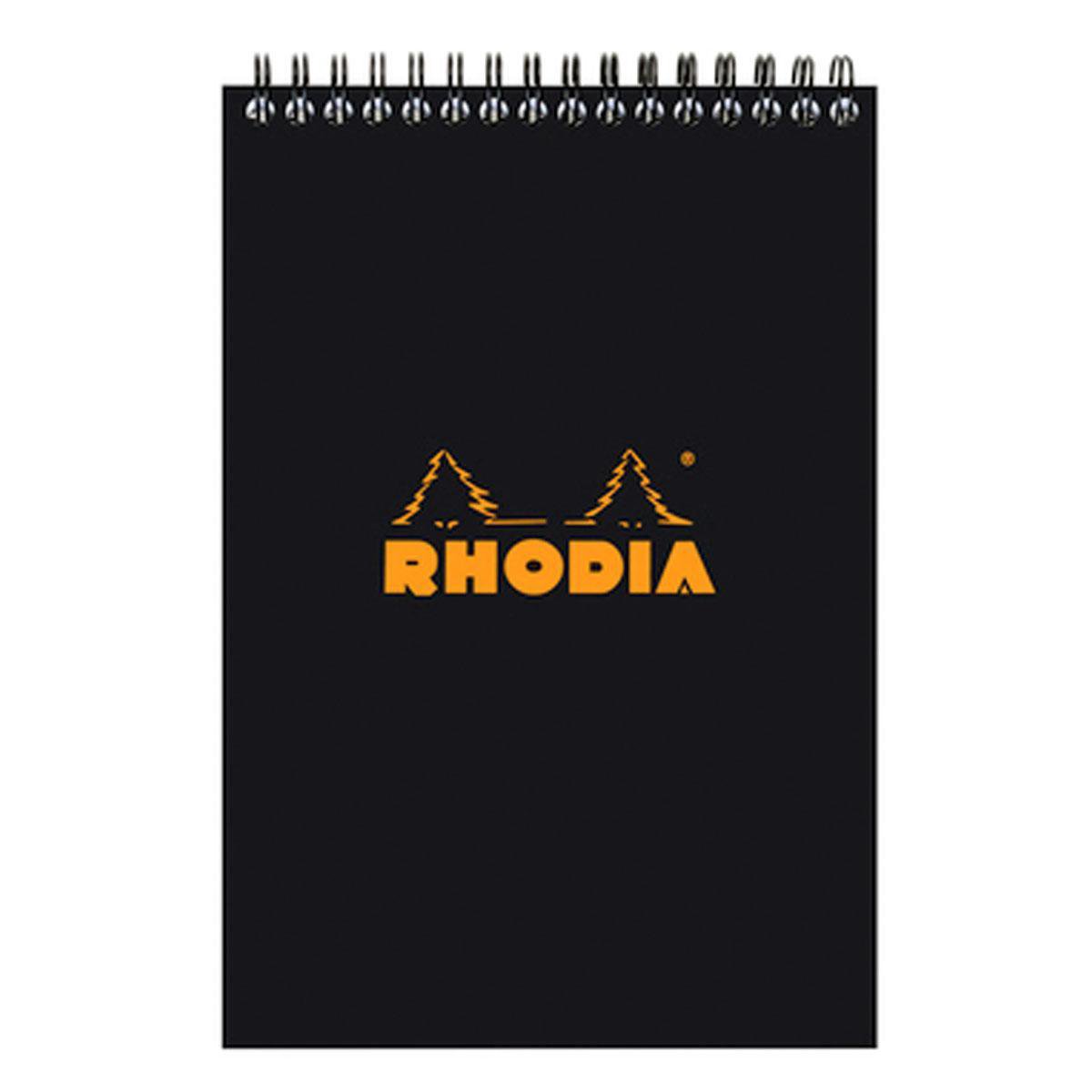 Rhodia Classic notitieblok A5 – Ruitjes bedrukt & zwarte kaft