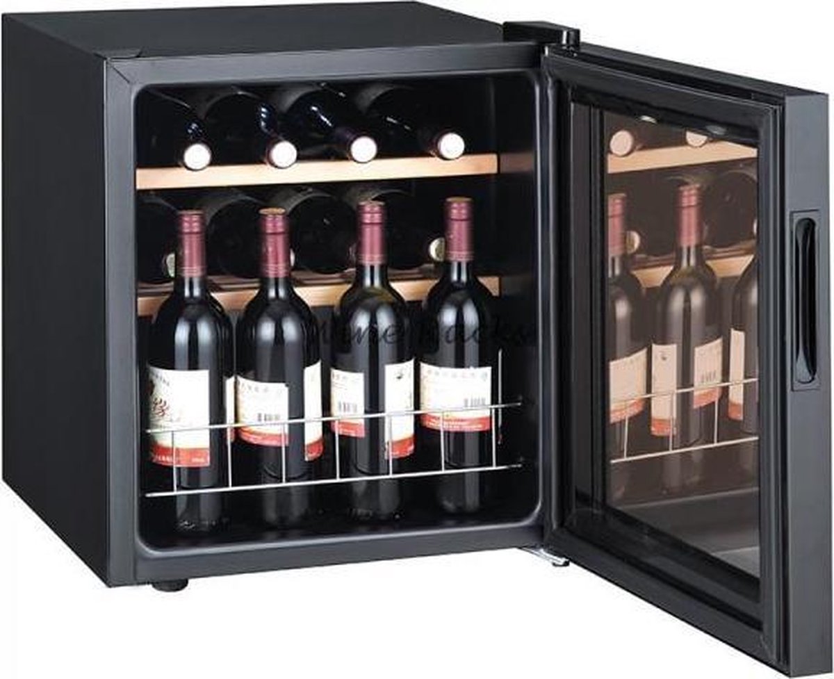 Dunavox Home-16 Wijnkast 15 Flessen Glasdeur Greeploos - afbeelding 3