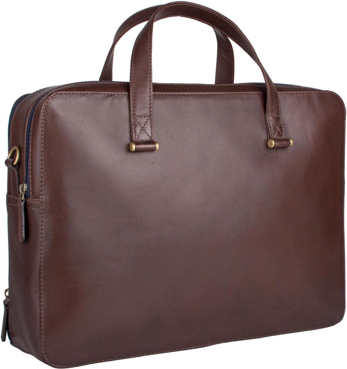 Hidesign lederen laptoptas / aktetas 'Best' zwart