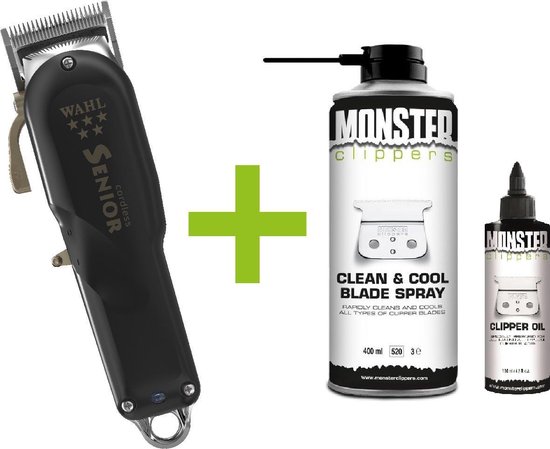 Komst verwijderen Cyclopen WAHL Senior Cordless Tondeuse Draadloos Lithium-ion + Monster Clippers  Clean & Cool... | bol.com