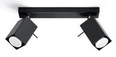 - LED Plafondspot zwart MERIDA - 2 x GU10 aansluiting