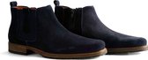 Travelin London Chelsea - Nette Suède Leren Chelsea Boots - Heren - Donkerblauw - Maat 50