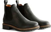 Travelin Skjern - Leren Chelsea boot - Dames - Wol gevoerd - Zwart Leer - Maat 42