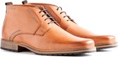 Travelin London Leather - Halfhoge leren veterschoen - Cognac - Maat 43