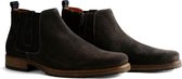 Travelin London Chelsea - Nette Suède Leren Chelsea Boots - Heren - Donkergrijs - Maat 46