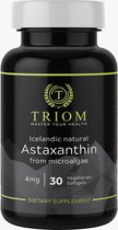 TRIOM Astaxanthine - 4mg 30 Vegan capsules - 100% Natuurlijk - Inclusief gratis pillbox vanaf 2 stuks