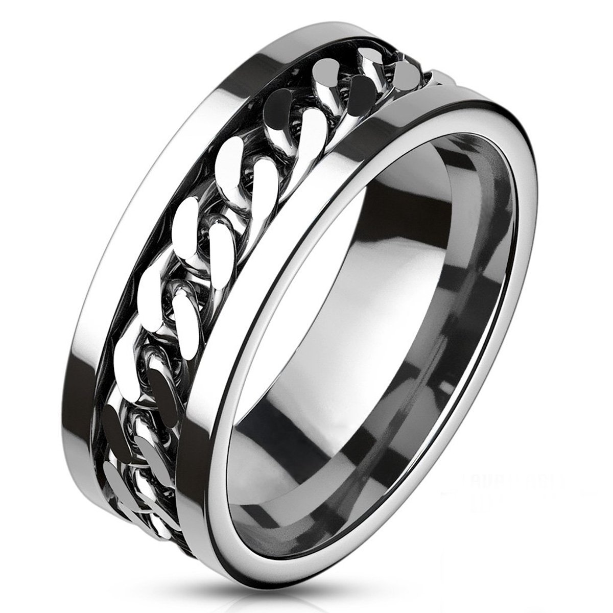 Moorell - Ring heren - Chain - Zilver - Maat 62