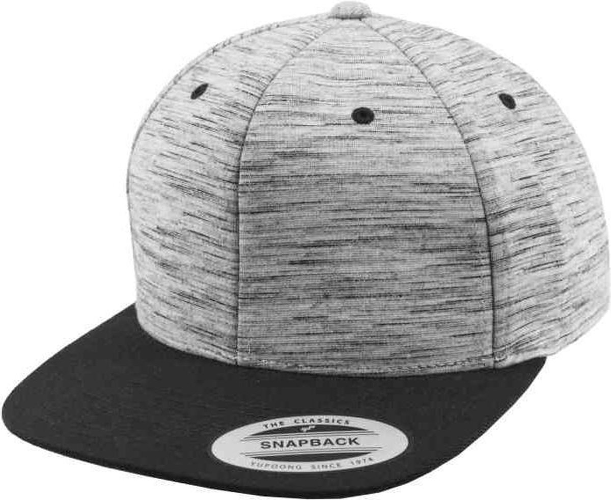 Urban Classics Snapback Pet Stripes Melange Crown Zwart
