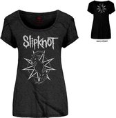 Slipknot Dames Tshirt -M- Goat Star Logo Zwart
