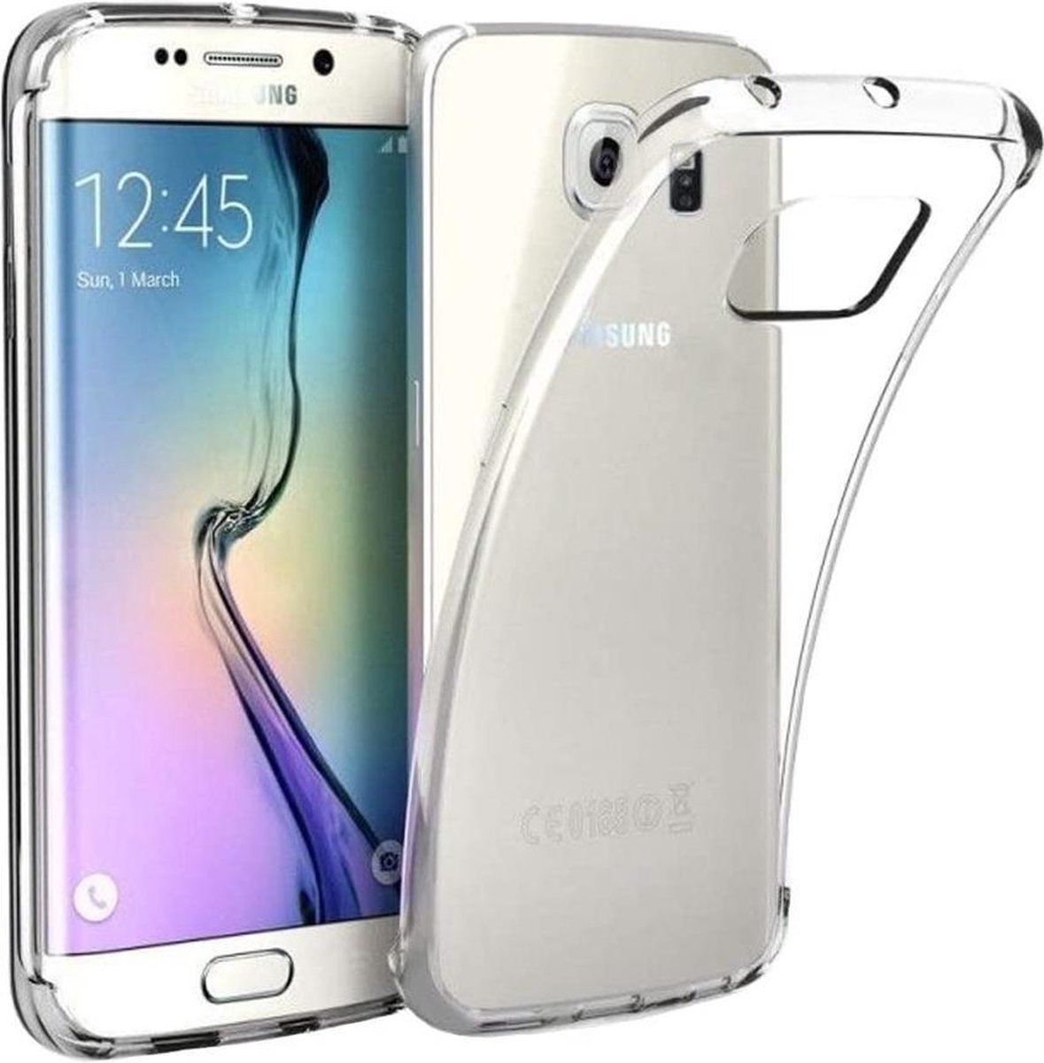 Soft Backcover Hoesje Geschikt voor: Samsung Galaxy S6 Edge Plus - Silicone - Transparant