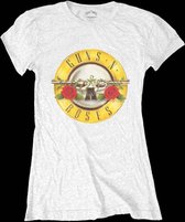 Guns N' Roses Dames Tshirt -XL- Classic Bullet Logo Wit