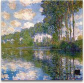 Handgeschilderd schilderij Olieverf op Canvas - Claude Monet 'Populieren aan de Epte'