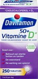 Davitamon Vitamine D 50+, 250 tabletjes met citroensmaak.