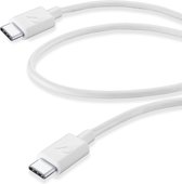 Cellularline - Datakabel, usb-c to usb-c (60 cm), wit