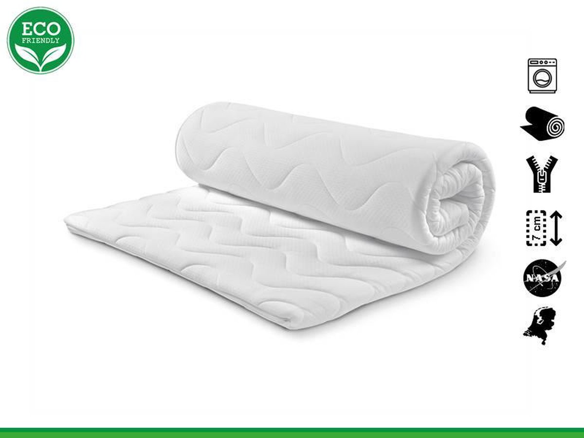 Topdekmatras 180x220 - Topper NASA Traagschuim - 7 CM