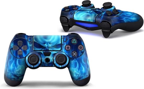 PlayStation Controller Sticker – Skin – Blue Skull – PS4