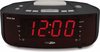foto van Caliber Wekkerradio met Wake Up Light en FM Radio Netstroom Digitale Wekker met USB Oplader Zwart (HCG101)