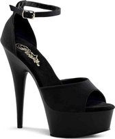 EU 40 = US 10 | DELIGHT-618PS | 6 Heel, 1 3/4 PF Close Back Ankle Strap D' Orsay Sandal