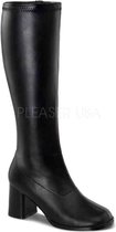 Pleaser Kniehoge laarzen -38 Shoes- US 8 Zwart