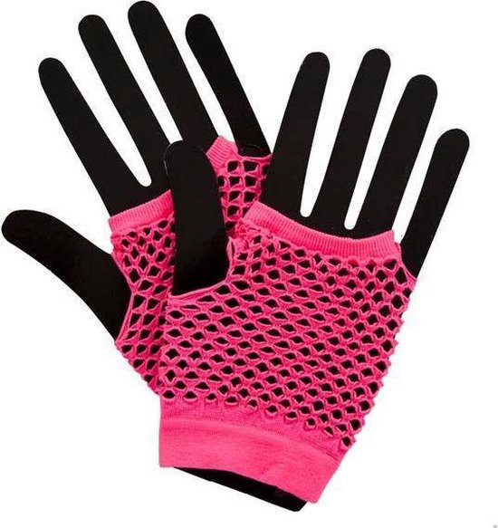 climax Ligatie Emotie Visnet handschoenen neon roze | bol.com