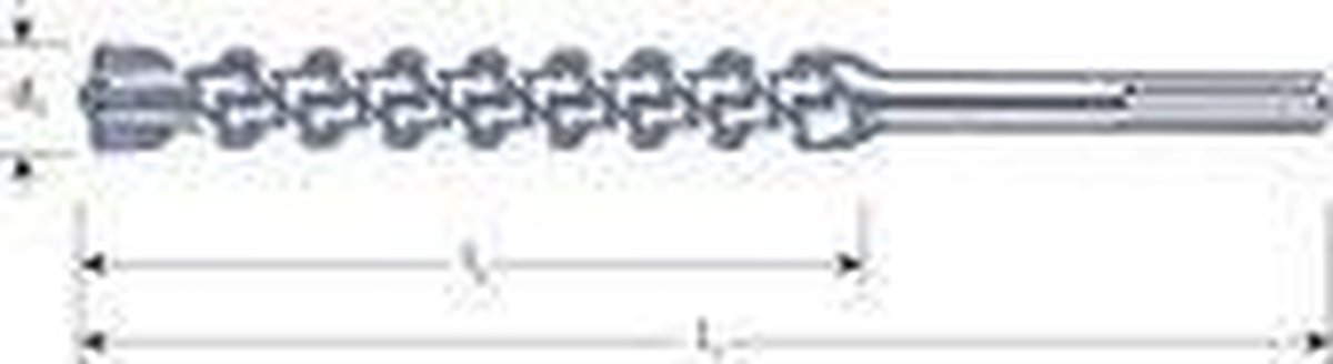 Lezen Medicinaal Begrip Steenboor, Betonboor, Hamerboor 4-snijder 35 mm x 450 mm werklengte SDS-max  aansluiting | bol.com