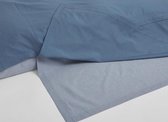 Yumeko Overtrekset katoen Tencel™ dubbelzijdig blauw met streepjes / blauw chambray 240x220 + 2/60x70