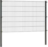 Dubbelstaafmat hekwerk 123 cm hoog | Dubbelstaafmatten | Antraciet | 14 meter lang