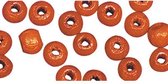 Perles de passe-temps orange en bois 6 mm - 230 pièces - Fabrication de bijoux bricolage - Perles de perles matériel de passe-temps