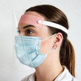 Spatmasker | Gezichtsmasker | Beschermkap voor gezicht - Roze Band