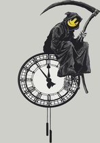 BANKSY Smiley Grim Reaper Death on a Clock Canvas Print