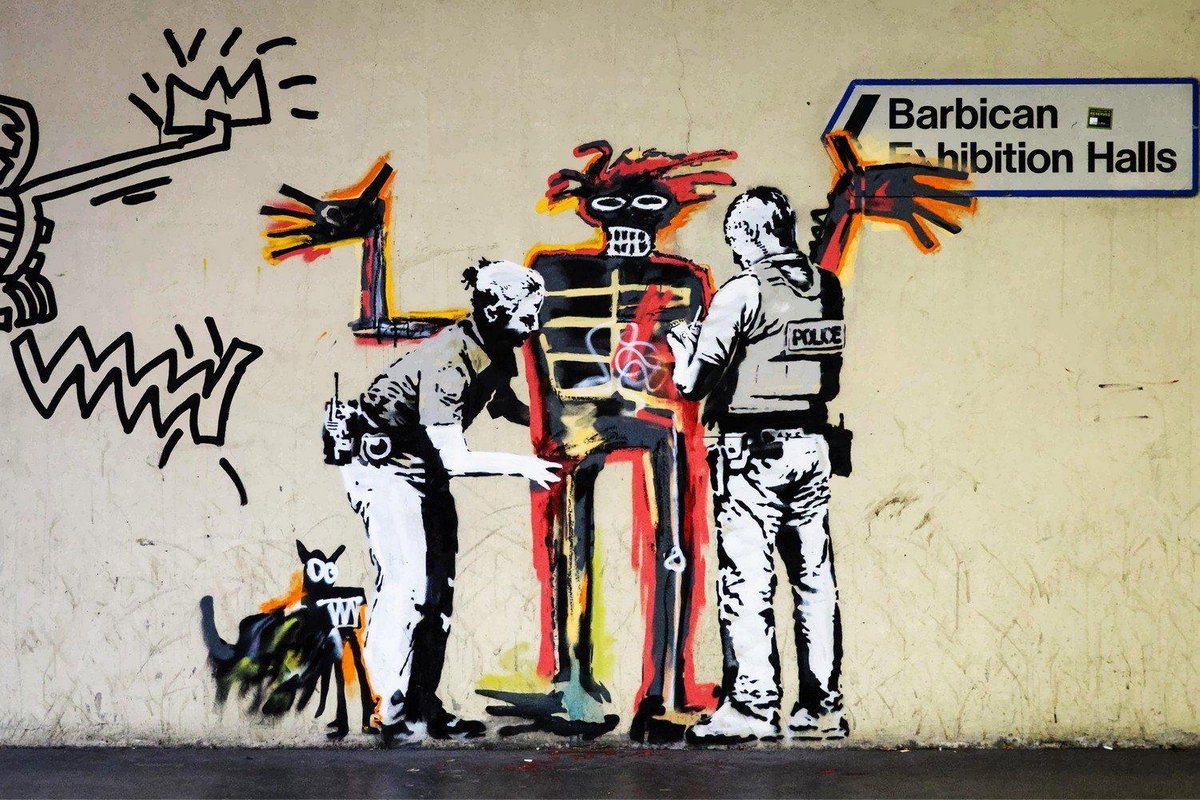 BANKSY Banksquiat Basquiat Barbican Canvas Print