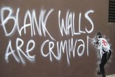 BANKSY Blank Walls Are Criminal Canvas Print
