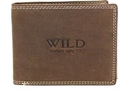 Wild leather Only !!!  Heren  Billfold  Donkerbruin