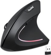 EasySMX G814-R, Draadloze ergonomische muis, 2400 DPI, rechtshandige muis, Grijs/ Zwart