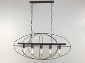 Lisboa hanglamp is een echte eyecatcher voor boven je eettafel. De hanglamp is in het bruin metaal en wordt zonder lichtbron geleverd.
