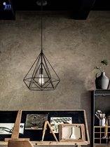 Arty hanglamp met 1 lichtpunt. Strakke, metalen hanglamp is een echte hanglamp voor in je slaapkamer of woonkamer. De hanglamp wordt zonder lamp geleverd.