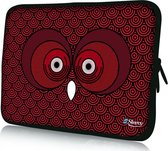 Sleevy 11,6 inch laptophoes rode uil - laptop sleeve - laptopcover - Sleevy Collectie 250+ designs