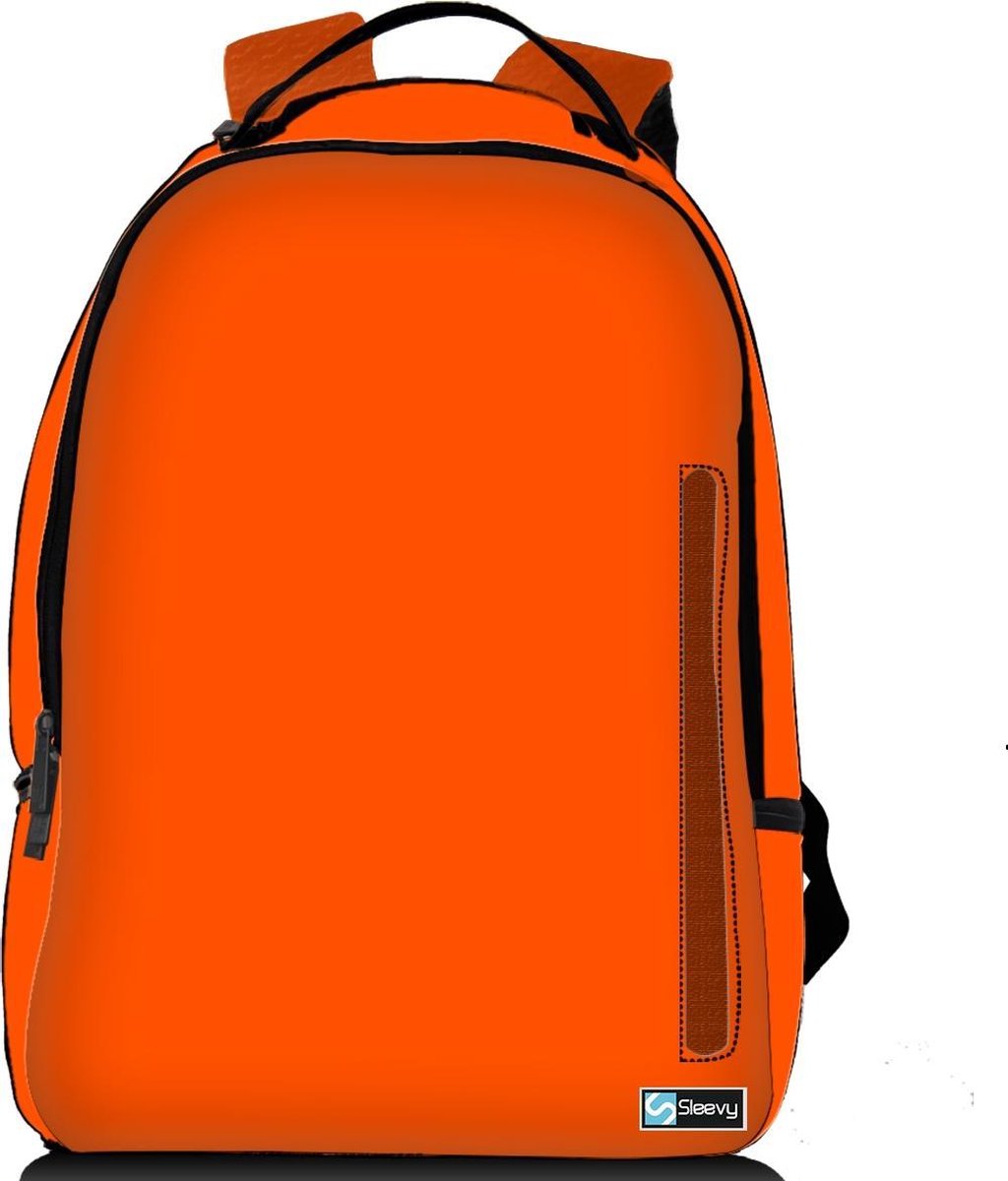 Sleevy laptop rugzak 15,6 Deluxe oranje - schooltas