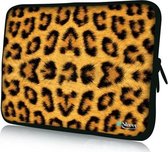 Sleevy 15,6 inch laptophoes luipaard print - laptop sleeve - laptopcover - Sleevy Collectie 250+ designs
