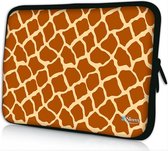 Sleevy 11.6 inch laptophoes giraffe print - laptop sleeve - laptopcover - Sleevy Collectie 250+ designs