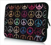 Laptophoes 14 inch peace patroon - Sleevy - laptop sleeve - laptopcover - Sleevy Collectie 250+ designs