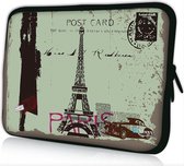 Sleevy 17.3 laptophoes postcard Paris - laptop sleeve - Sleevy collectie 300+ designs