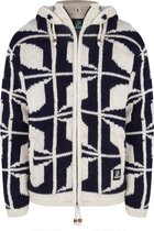 Gebreid Wollen Vest Heren/Uni met voering - M Biscuit ZH NavyWhite XXL