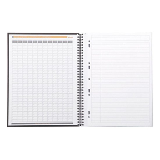 Yarotm A4 Spiraal Notitieboek – 120 Vellen, 100 G/m² Papier, Harde Kaft, Zwart, Met Dubbele Spiraalbinding